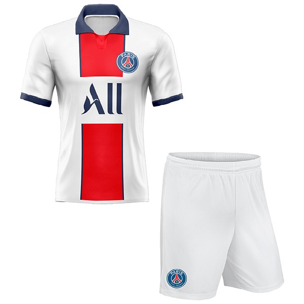 Camiseta Paris Saint Germain Replica Segunda Ropa Niños 2020/21 Blanco